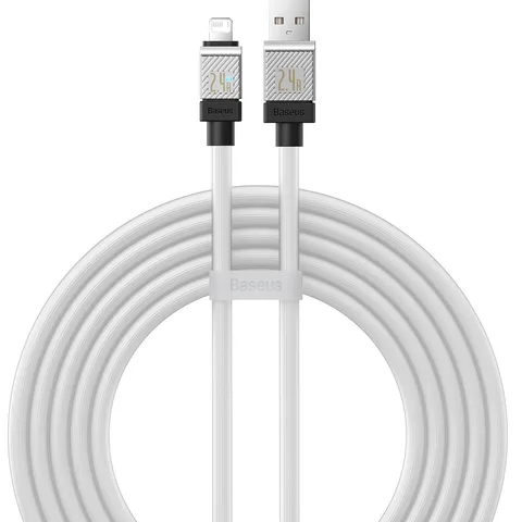 Кабель Baseus CoolPlay Series Fast Charging Cable USB to iP 2.4A (CAKW000502) 2m White