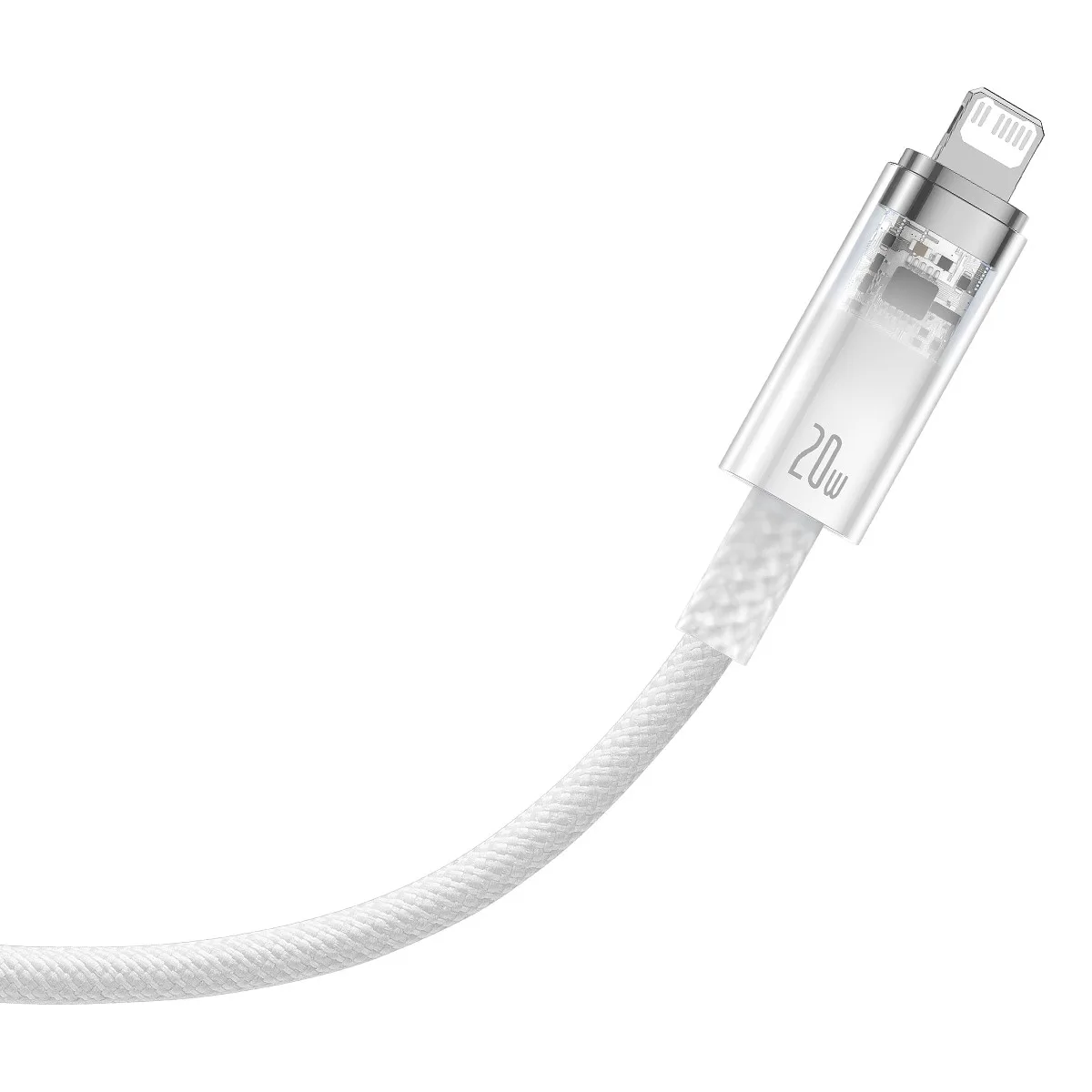 Кабель Baseus Explorer Series Fast Charging Cable with Smart Temperature Control Type-C to iP 20W (CATS010302) 2m White — фото 3