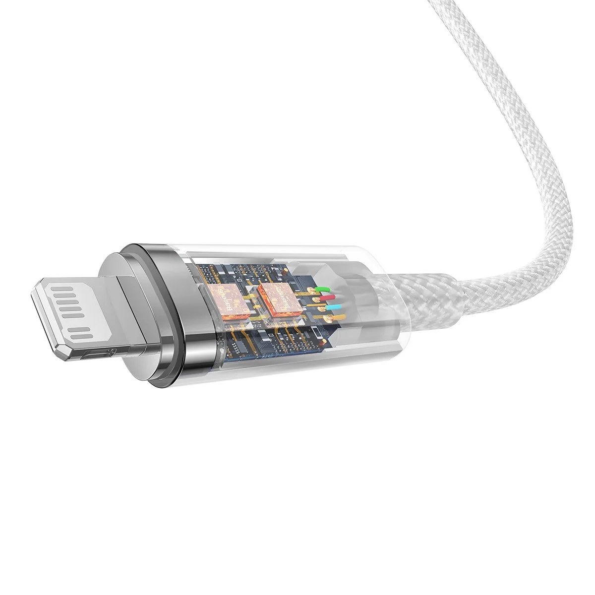 Кабель Baseus Explorer Series Fast Charging Cable with Smart Temperature Control Type-C to iP 20W (CATS010302) 2m White — фото 5