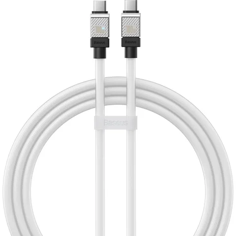Кабель Baseus CoolPlay Series Fast Charging Cable Type-C to Type-C 100W (CAKW000202) 1m White
