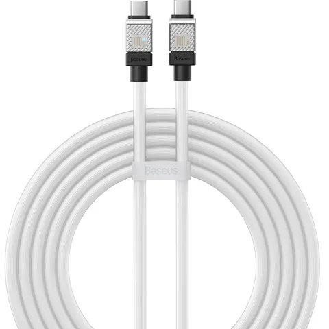 Кабель Baseus CoolPlay Series Fast Charging Cable Type-C to Type-C 100W (CAKW000302) 2m White