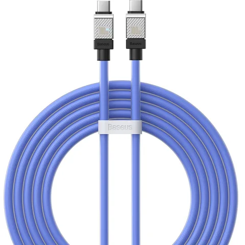 Кабель Baseus CoolPlay Series Fast Charging Cable Type-C to Type-C 100W (CAKW000303) 2m Blue