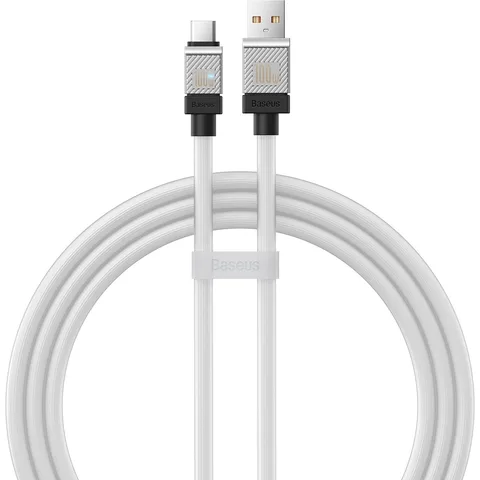 Кабель Baseus CoolPlay Series Fast Charging Cable USB to Type-C 100W (CAKW000602) 1m White