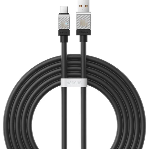 Кабель Baseus CoolPlay Series Fast Charging Cable USB to Type-C 100W (CAKW000701) 2m Black