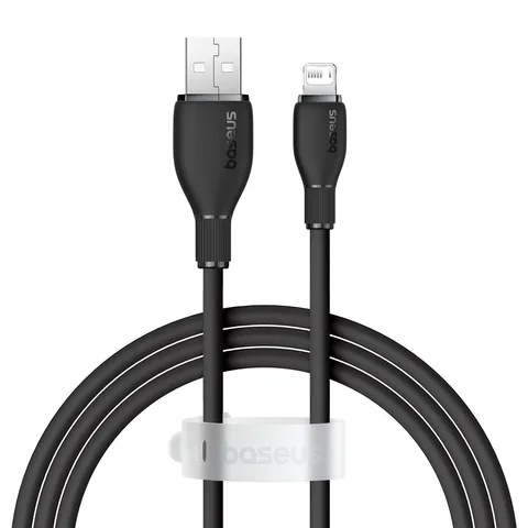 Кабель Baseus Pudding Series Fast Charging Cable USB to iP 2.4A (P10355700111-00) 1.2m Cluster Black