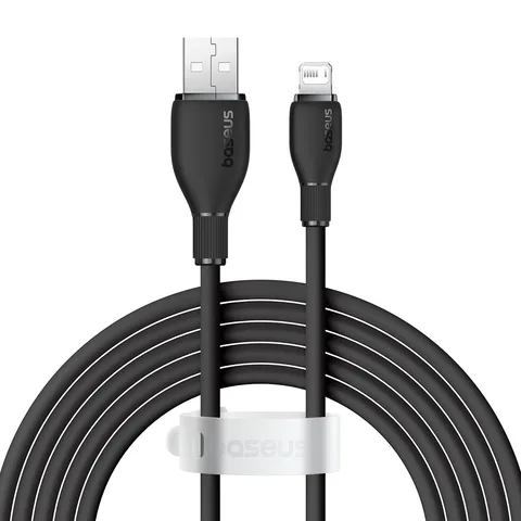 Кабель Baseus Pudding Series Fast Charging Cable USB to iP 2.4A (P10355700111-01) 2m Cluster Black
