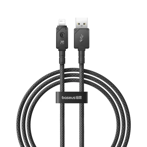 Кабель Baseus Unbreakable Series Fast Charging Data Cable USB to iP 2.4A (P10355802111-00) 1m Cluster Black