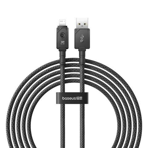 Кабель Baseus Unbreakable Series Fast Charging Data Cable USB to iP 2.4A (P10355802111-01) 2m Cluster Black