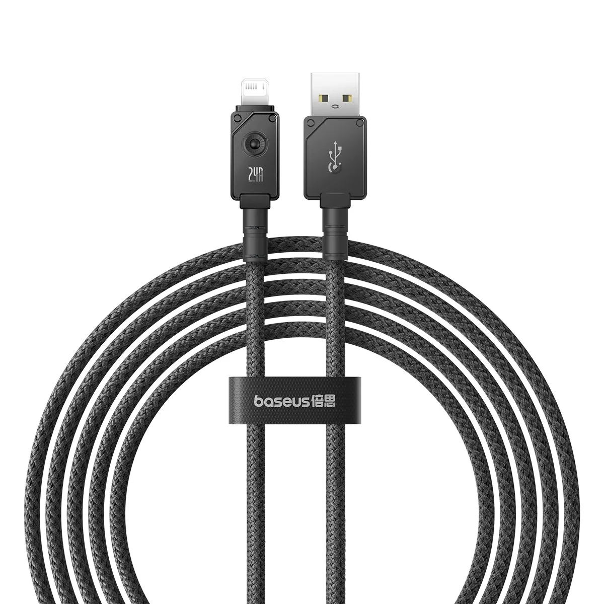 Кабель Baseus Unbreakable Series Fast Charging Data Cable USB to iP 2.4A (P10355802111-01) 2m Cluster Black