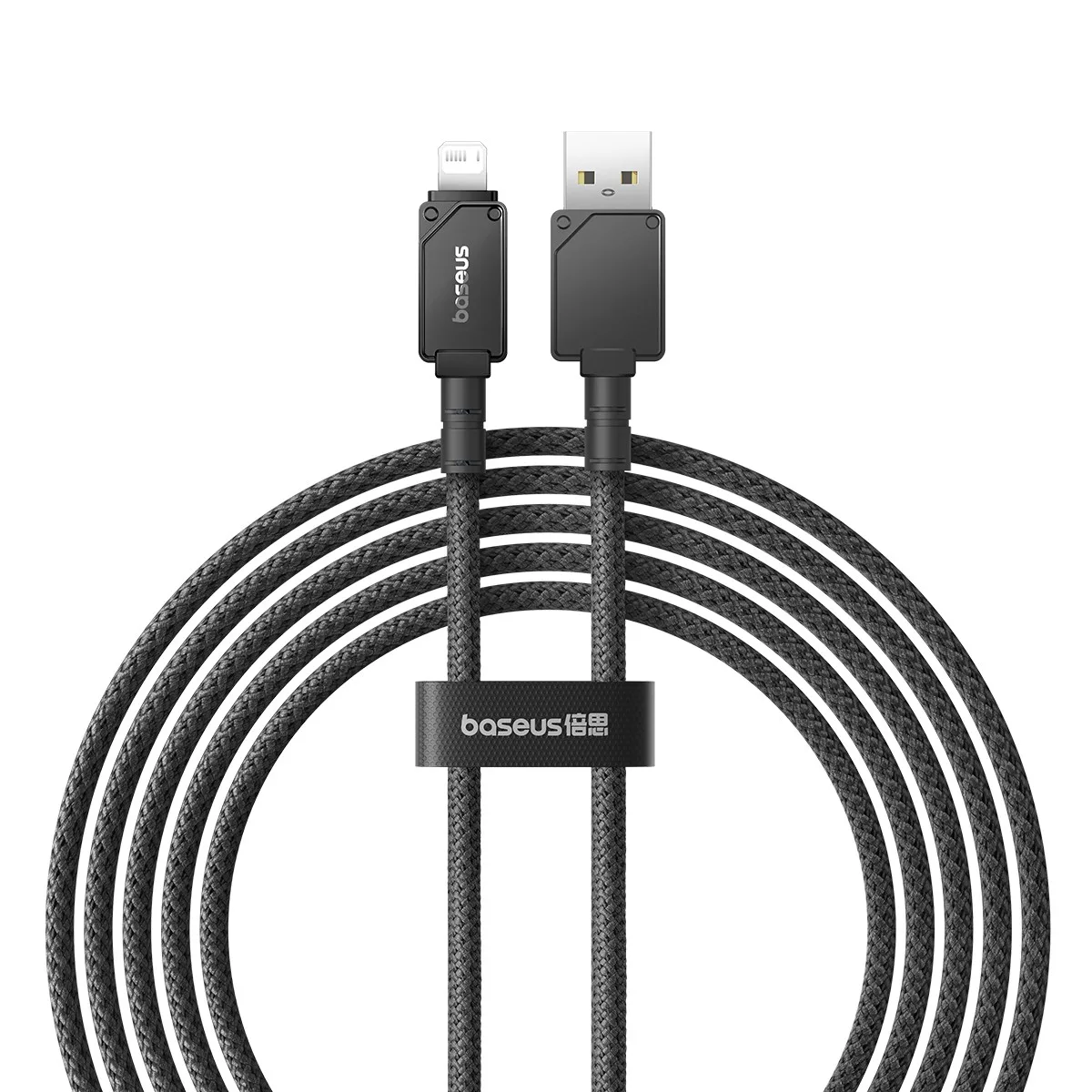 Кабель Baseus Unbreakable Series Fast Charging Data Cable USB to iP 2.4A (P10355802111-01) 2m Cluster Black — фото 2