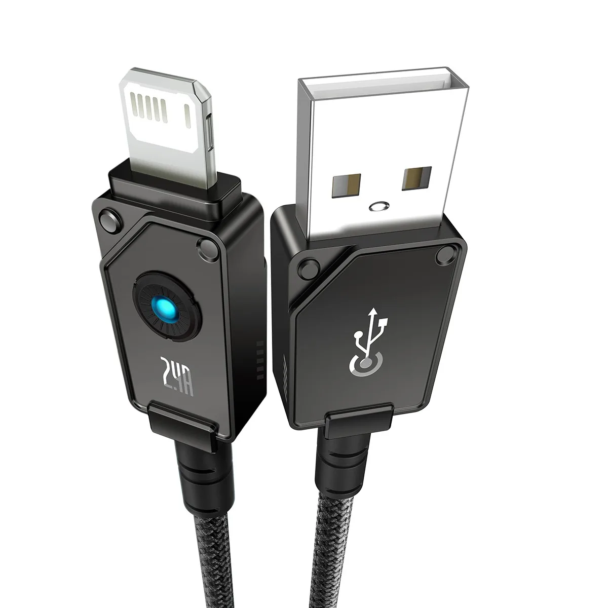 Кабель Baseus Unbreakable Series Fast Charging Data Cable USB to iP 2.4A (P10355802111-01) 2m Cluster Black — фото 6