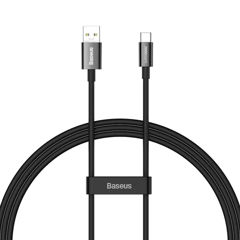 Кабель Baseus Superior Series (SUPERVOOC) Fast Charging Data Cable USB to Type-C 65W 1m (CAYS000901) Black