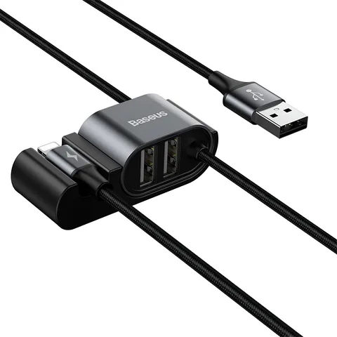 Кабель Baseus Special Data Cable Hub for Backseat 1.5m (CALHZ-01) Black