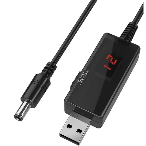 Кабель-преобразователь USB to DC 5V - 9V/12V 1m с переключателем (USBDC59512) Black