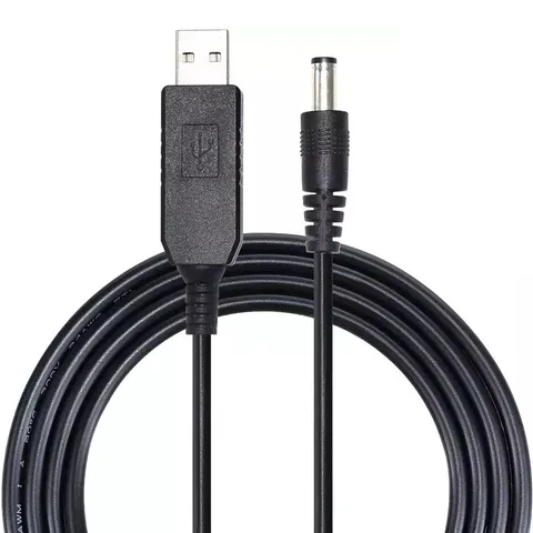 Кабель-преобразователь USB to DC 5V - 12V 1m (USBDC512) Black