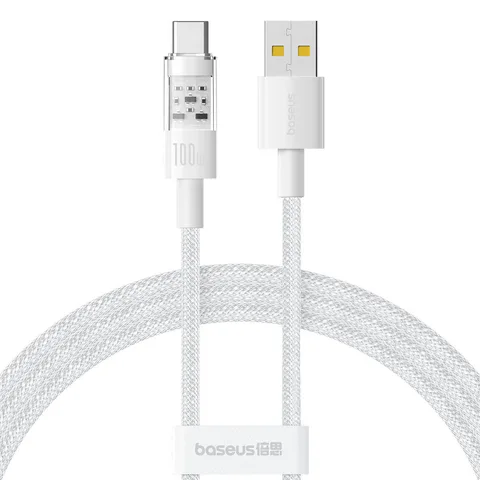 Кабель Baseus Gem Fast-Charging Data Cable USB to USB-C 100W 1m (P10373002211-00) Moon White