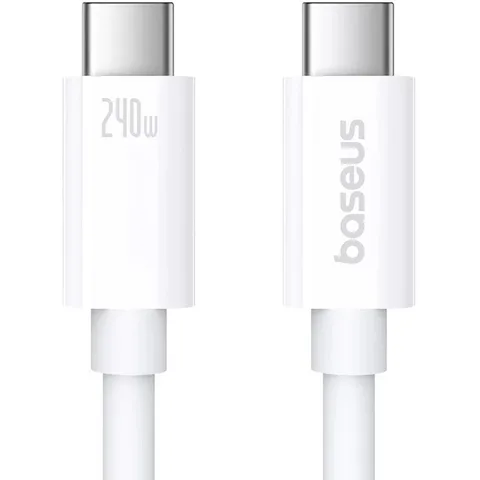 Кабель Baseus Superior Series 2 USB4 Full Function Fast Charging Cable Type-C to Type-C 240W 1m (P10365200211-02) Moon White