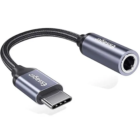 Адаптер переходник Essager E01 Type c to 3.5mm Jack Headphone Adapter (EZJE01-0G) Grey