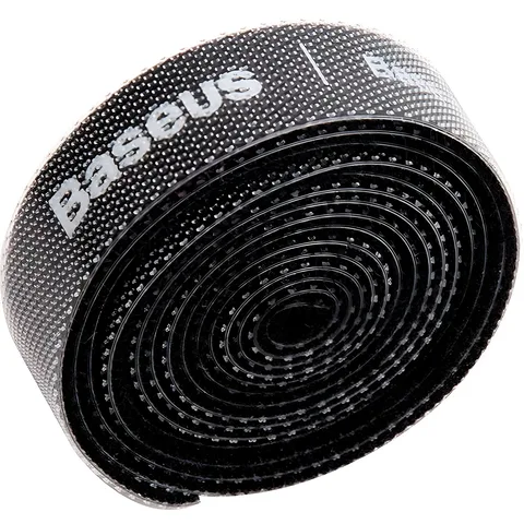 Органайзер для кабеля Baseus Colourful Circle Velcro strap 1m (ACMGT-E01) Black