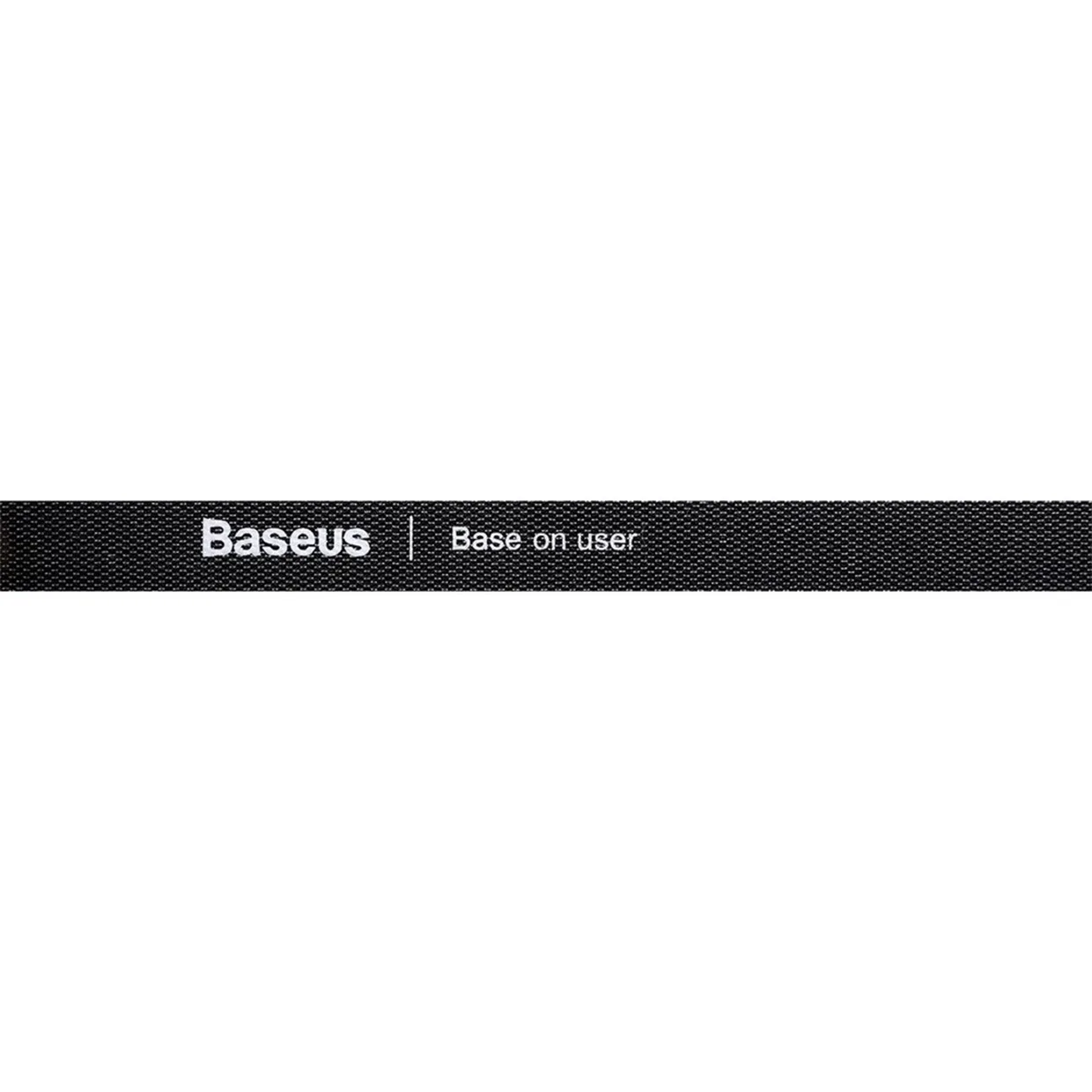 Органайзер для кабелю Baseus Colourful Circle Velcro strap 1m (ACMGT-E01) Black — фото 3
