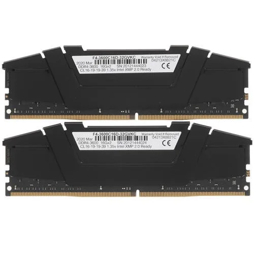 Оперативна пам'ять G.Skill Ripjaws V DDR4 2x16GB/3600 Black (F4-3600C16D-32GVKC) — фото 2