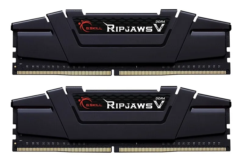 Комплект оперативної пам’яті G.Skill Ripjaws V DDR4 2x16GB у чорному кольорі з радіаторами