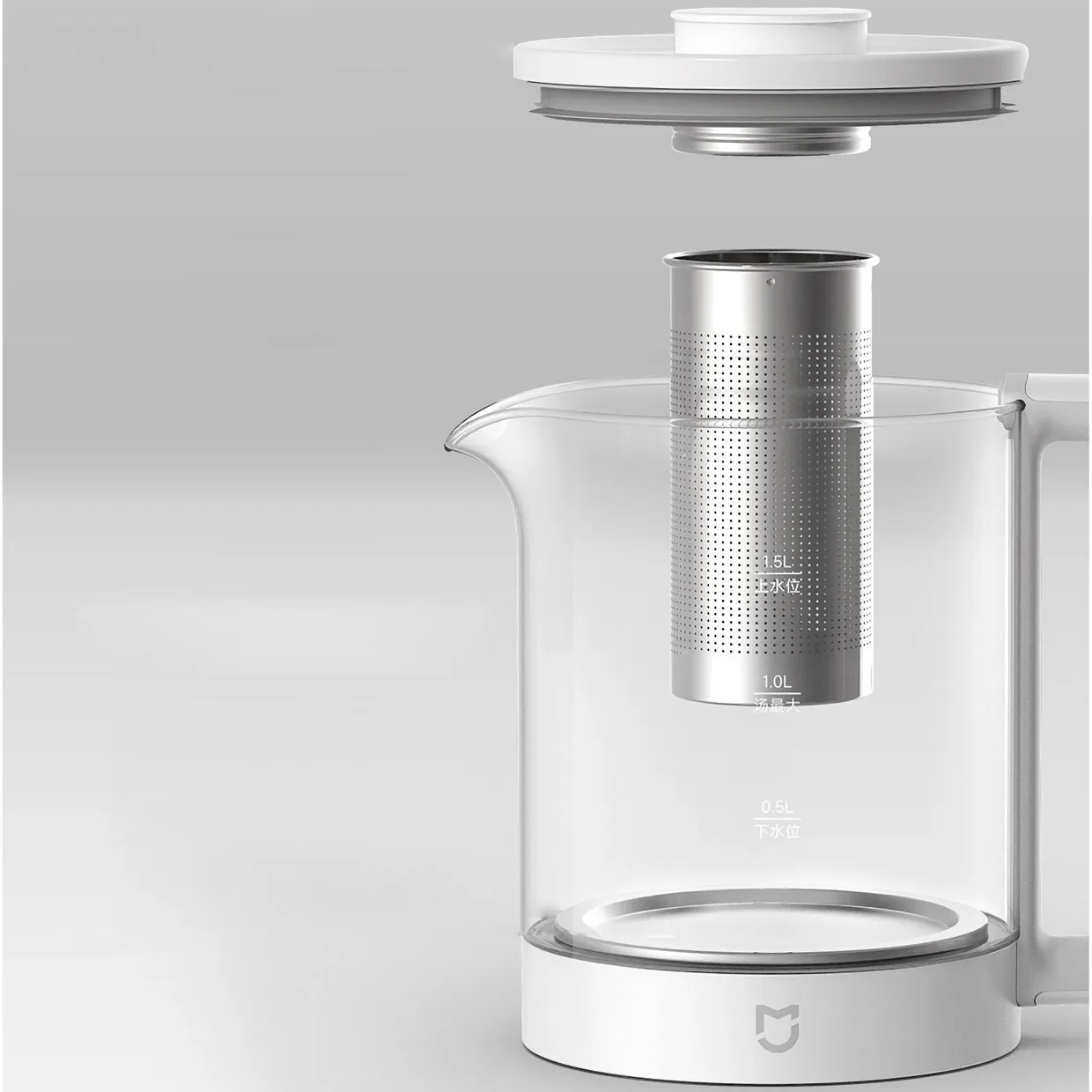 Заварочный чайник Xiaomi Mijia Health Pot N1 + переходник на EU розетку (MJDGNYSH01DEM) White — фото 2