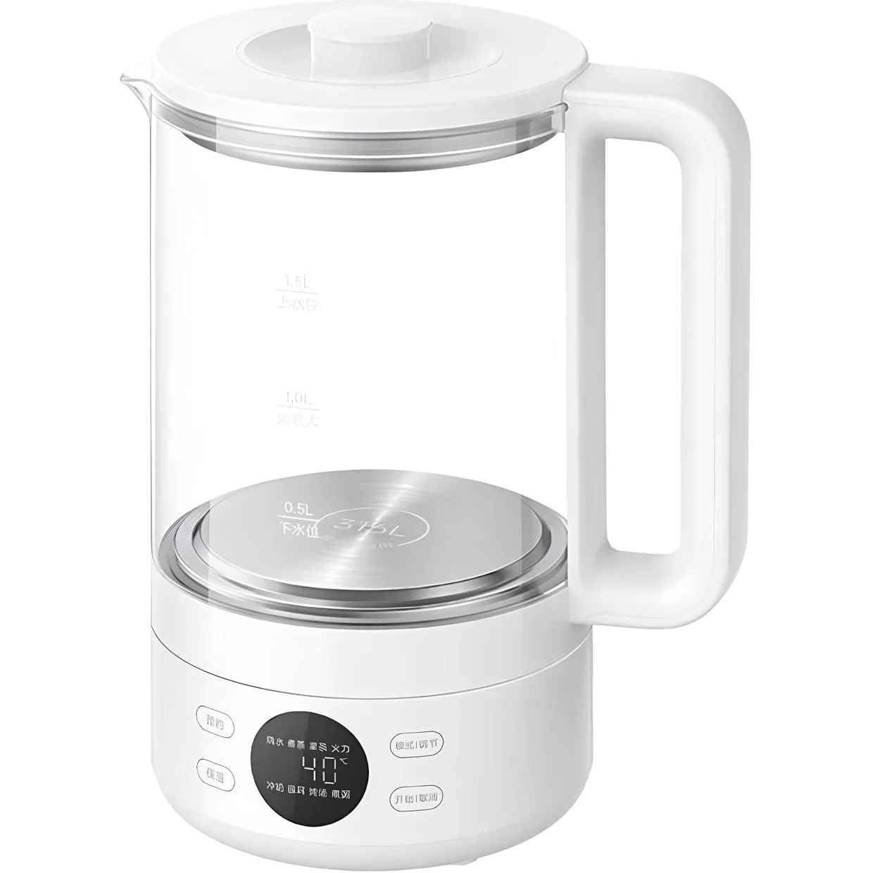 Заварочный чайник Xiaomi Mijia Smart Multifunctional Health Kettle S1 + переходник на EU розетку (MDS2A0) White