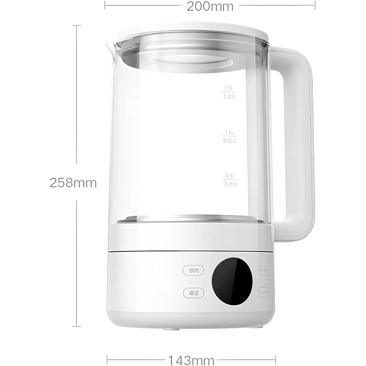 Заварочный чайник Xiaomi Mijia Smart Multifunctional Health Kettle S1 + переходник на EU розетку (MDS2A0) White — фото 2