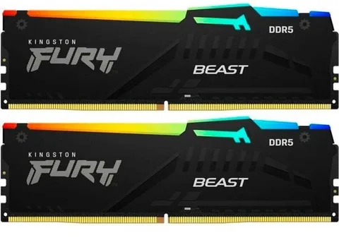 Оперативная память Kingston Fury Beast RGB DDR5 2x8GB/5200 Black (KF552C36BBEAK2-16)