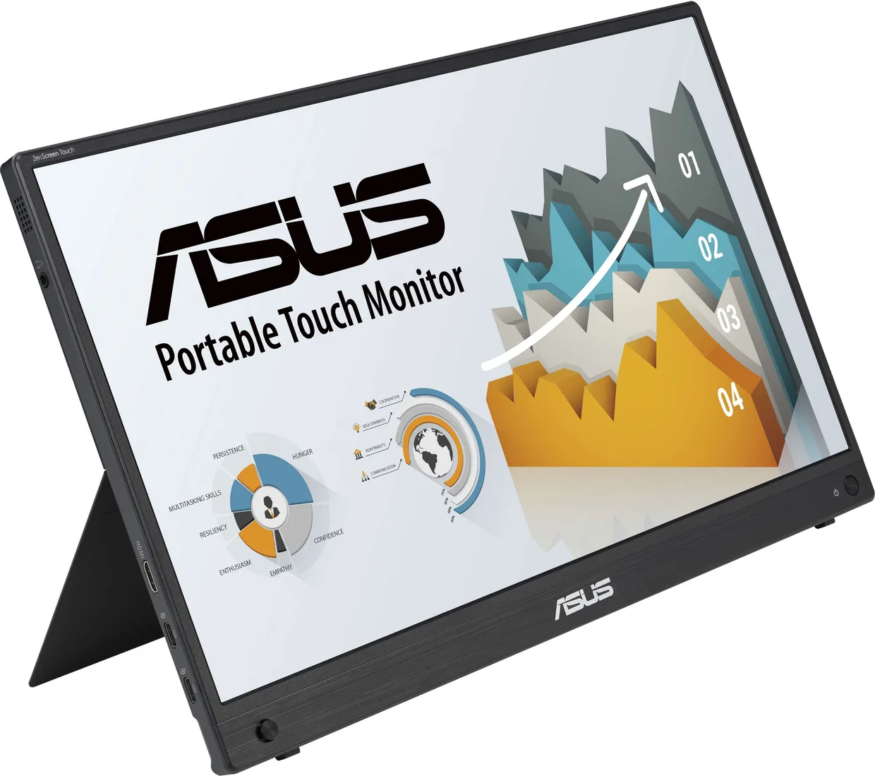 Монитор портативный Asus 15.6" ZenScreen Touch MB16AMTR (90LM04S0-B02170) — фото 2