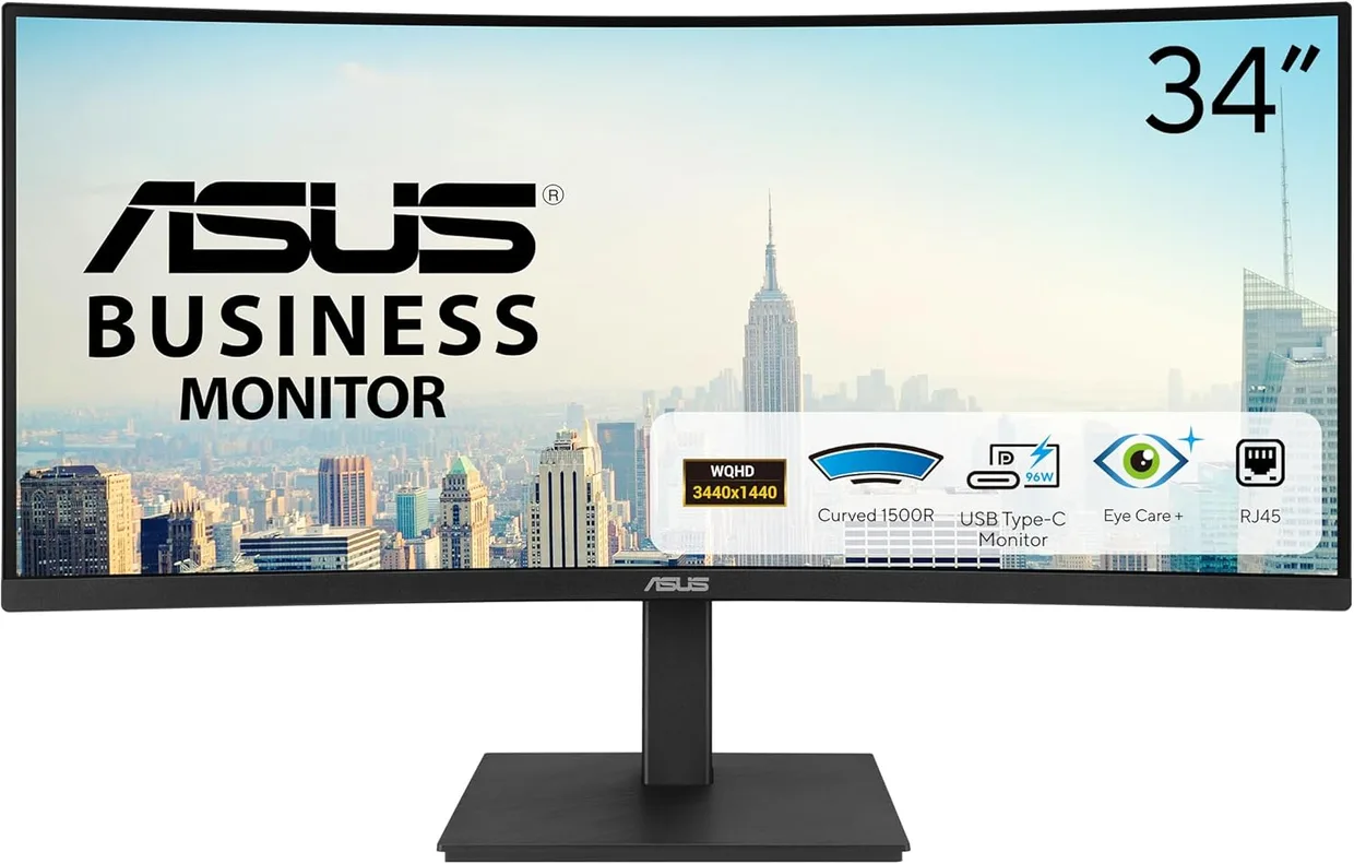 Монитор Asus 34" VA34VCPSR (90LM08JJ-B02170)