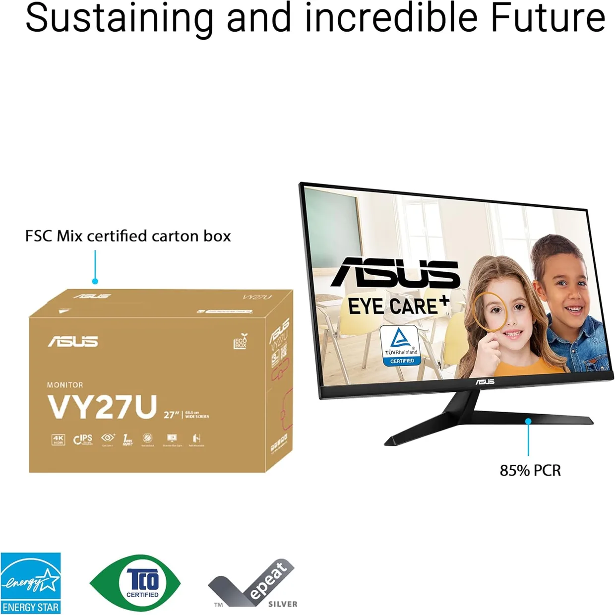 Монитор Asus 27" VY27UQ (90LM09U3-B01170) — фото 2