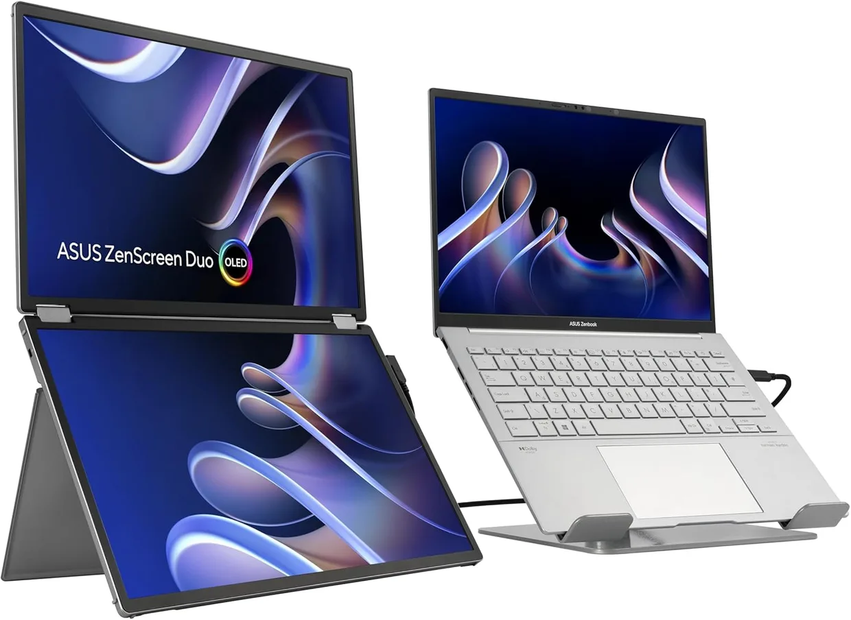 Монитор портативный Asus 2×14" ZenScreen Duo OLED MQ149CD (90LM0AKV-B01N70) — фото 3