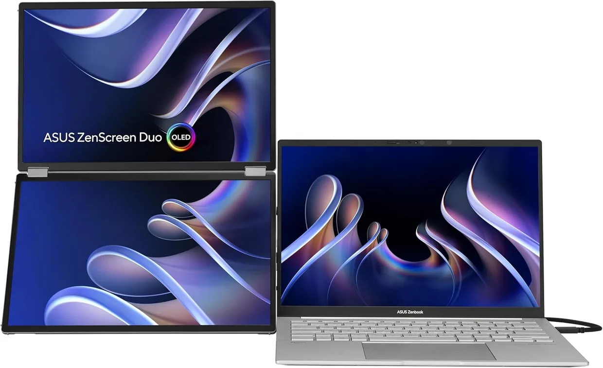 Монитор портативный Asus 2×14" ZenScreen Duo OLED MQ149CD (90LM0AKV-B01N70) — фото 16