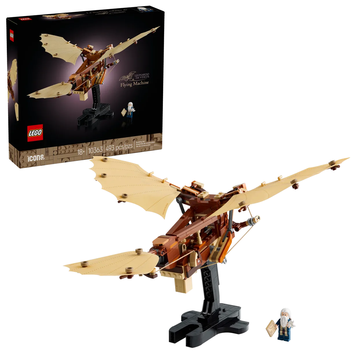 Конструктор LEGO Icons Летательный аппарат Леонардо да Винчи (10363) — фото 8