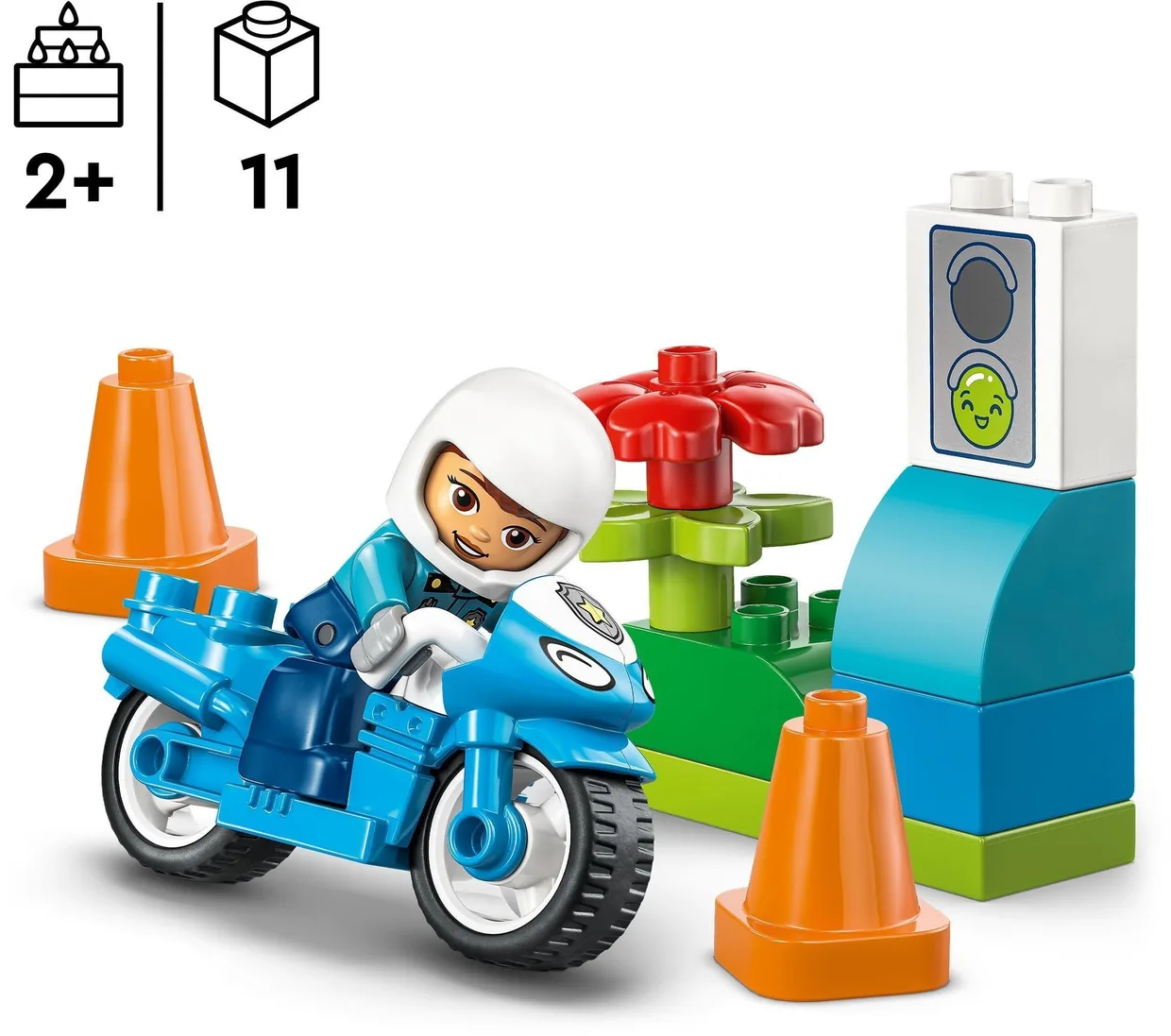 Конструктор LEGO DUPLO Синій поліцейський мотоцикл (10471)