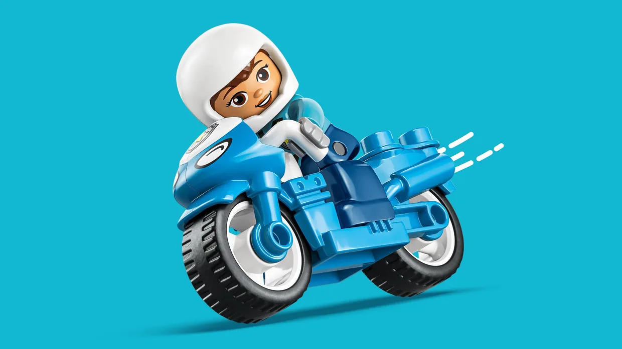 Конструктор LEGO DUPLO Синій поліцейський мотоцикл (10471) — фото 5