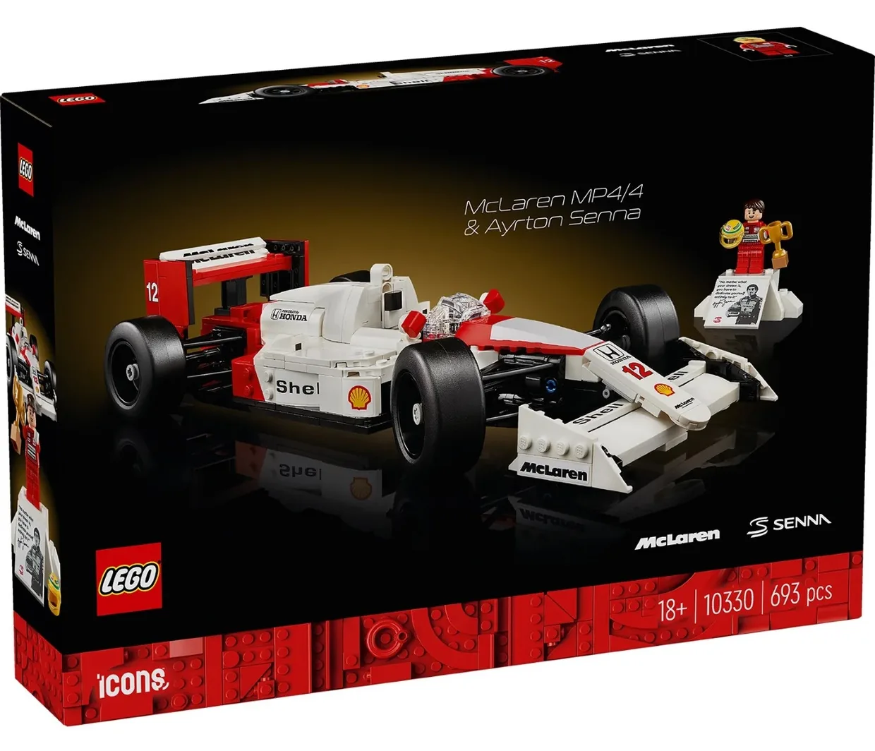 Конструктор LEGO Icons McLaren MP4/4 и Айртон Сенна (10330) — фото 9