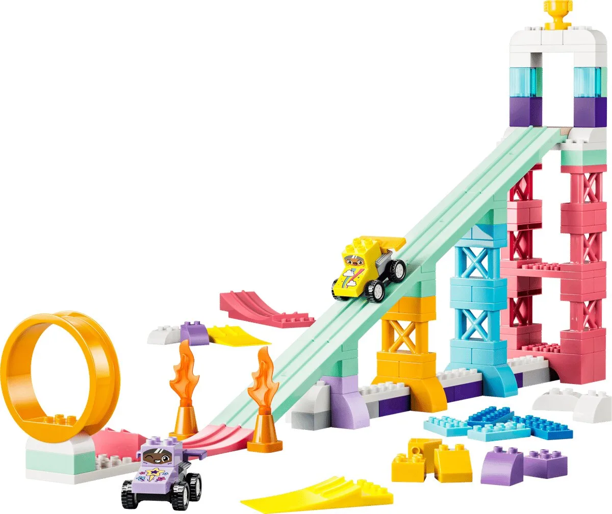Конструктор LEGO DUPLO Цікаві гірки та трампліни з автомобілями 3 в 1 (10478)