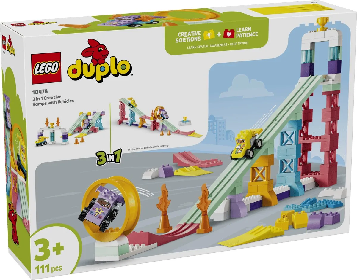 Конструктор LEGO DUPLO Цікаві гірки та трампліни з автомобілями 3 в 1 (10478) — фото 6