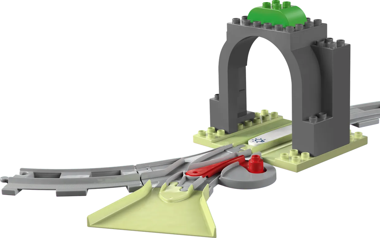 Конструктор LEGO DUPLO Дополнительный набор «Железнодорожный туннель и рельсы» (10425) — фото 2