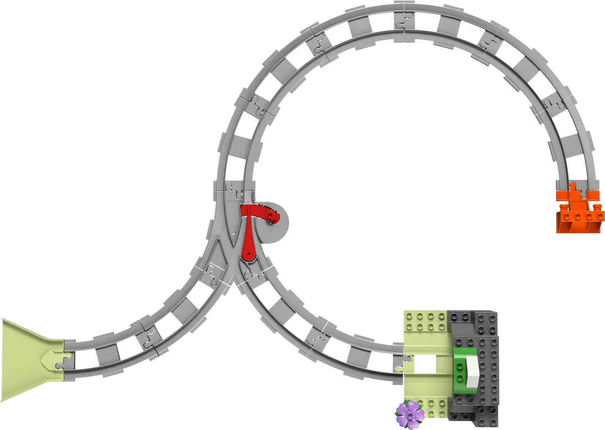 Конструктор LEGO DUPLO Дополнительный набор «Железнодорожный туннель и рельсы» (10425) — фото 3