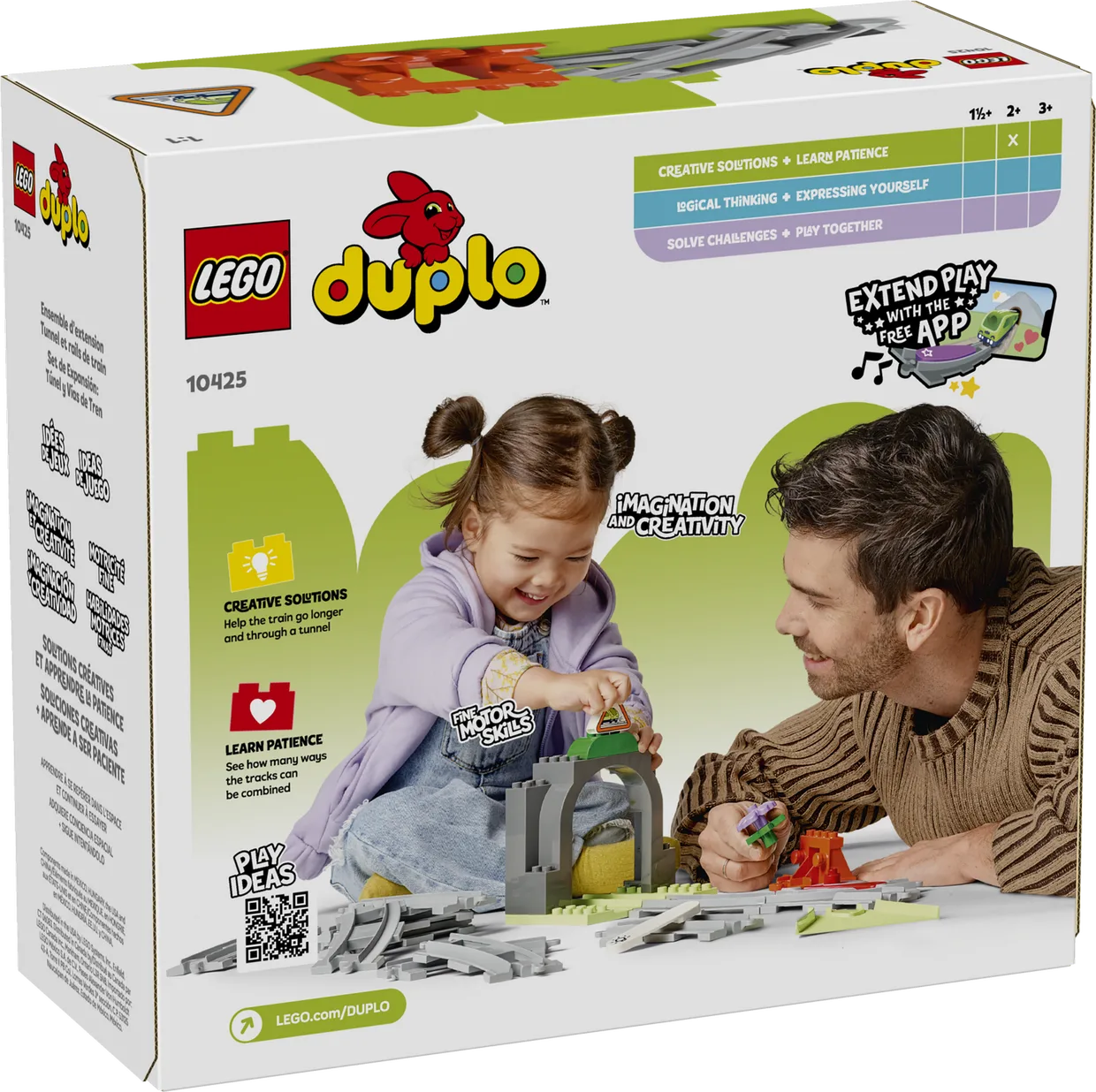 Конструктор LEGO DUPLO Дополнительный набор «Железнодорожный туннель и рельсы» (10425) — фото 9