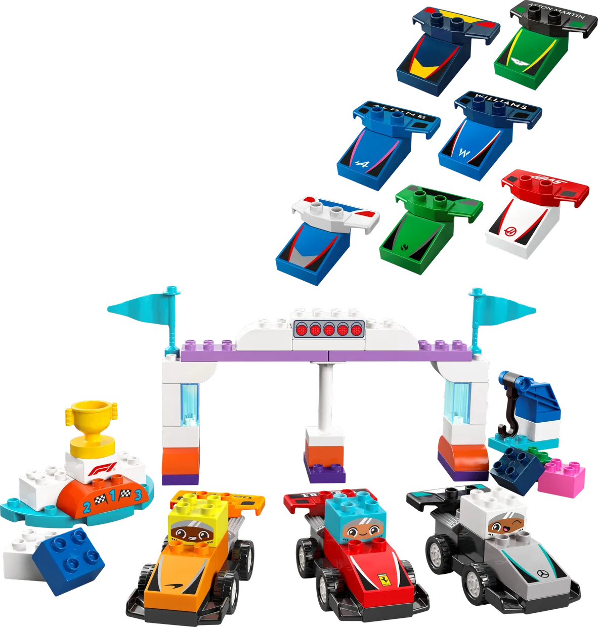 Конструктор LEGO DUPLO Болиды и пилоты команд F1 (10445)