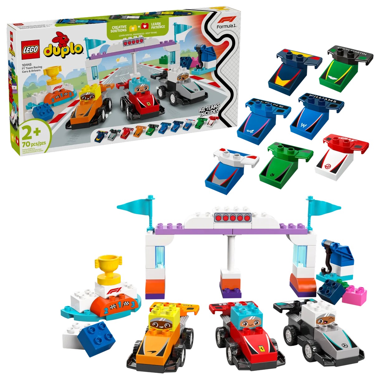Конструктор LEGO DUPLO Болиды и пилоты команд F1 (10445) — фото 10