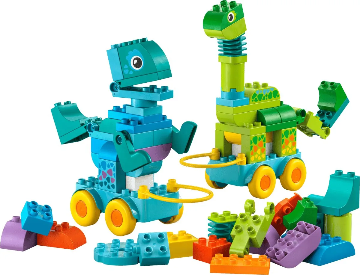 Конструктор LEGO DUPLO Динозавры на колёсах 3 в 1 (10451)
