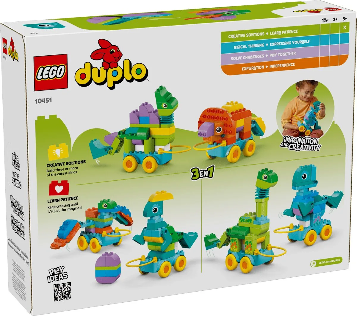 Конструктор LEGO DUPLO Динозавры на колёсах 3 в 1 (10451) — фото 10