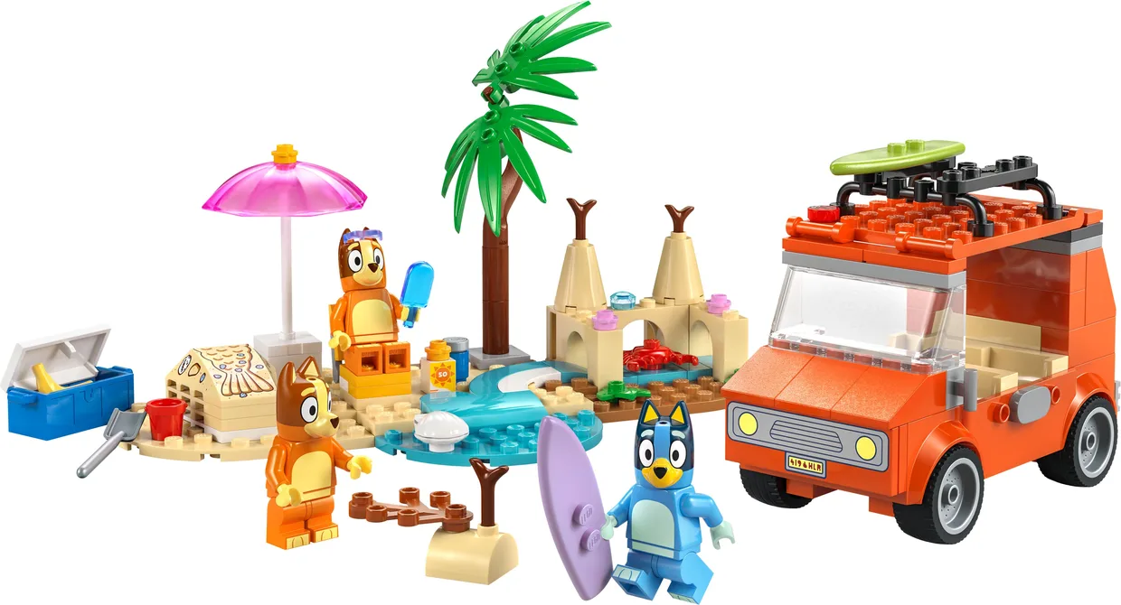 Конструктор LEGO Bluey Пляж и семейная поездка на автомобиле Блуи (11202) — фото 3