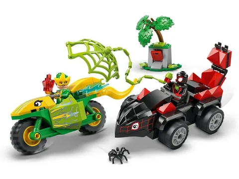 Конструктор LEGO Marvel Spidey Погоня Спина и Электро на машинах-динозаврах (11198)